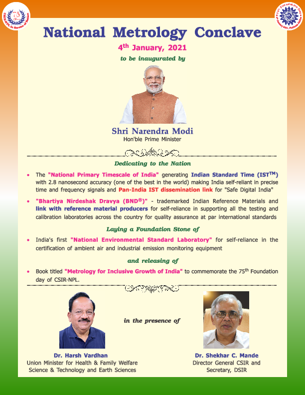 National Metrology Conclave -4th January 2021